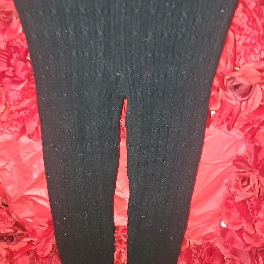 Cherokee Girls Black Sweater Footless Leggings Size 10/12